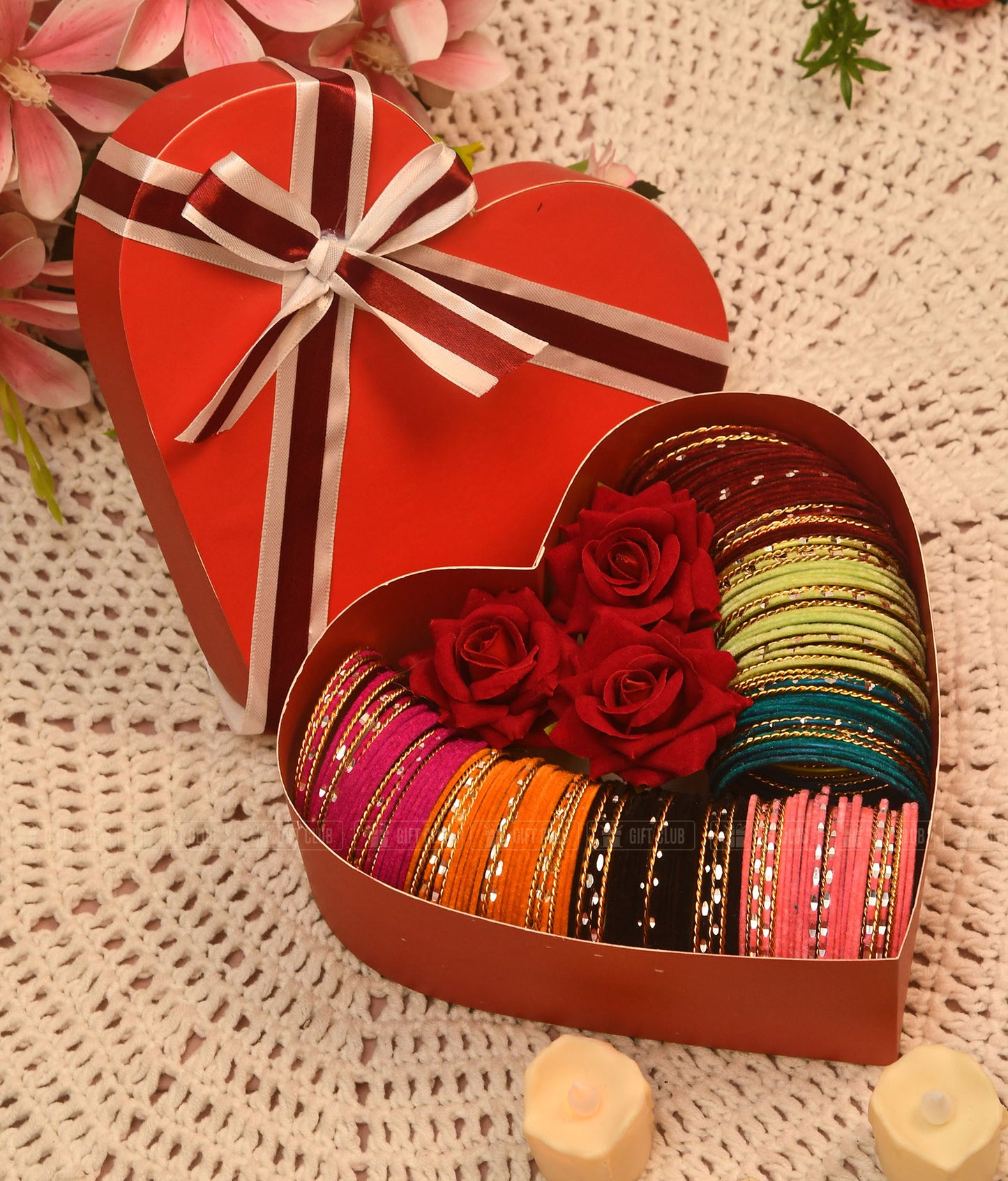 (LX-06) "Crimson Charm" Bangle Gift Box