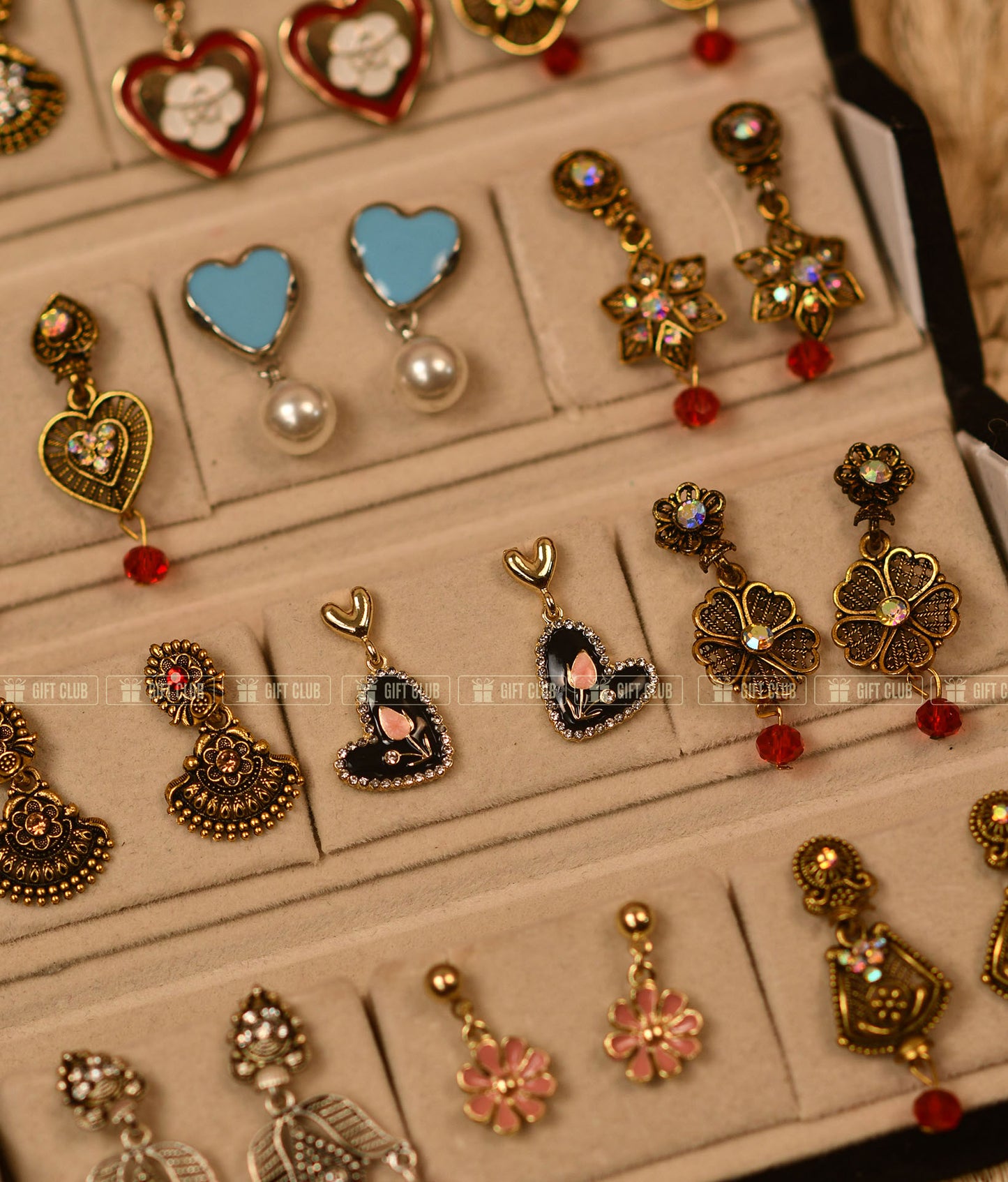 Aesthetic Earring Set with Premium Box - 12 Pairs