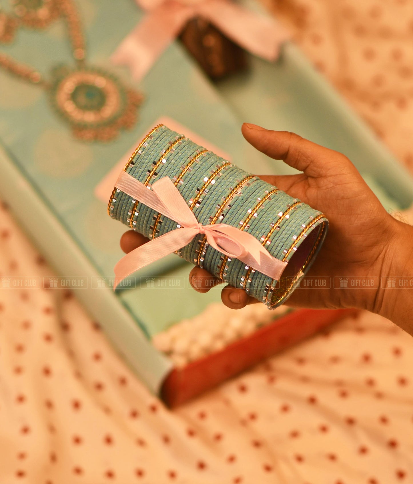 Eidi 2: "Ocean Blue" Eid Special Saree & Salami Hamper