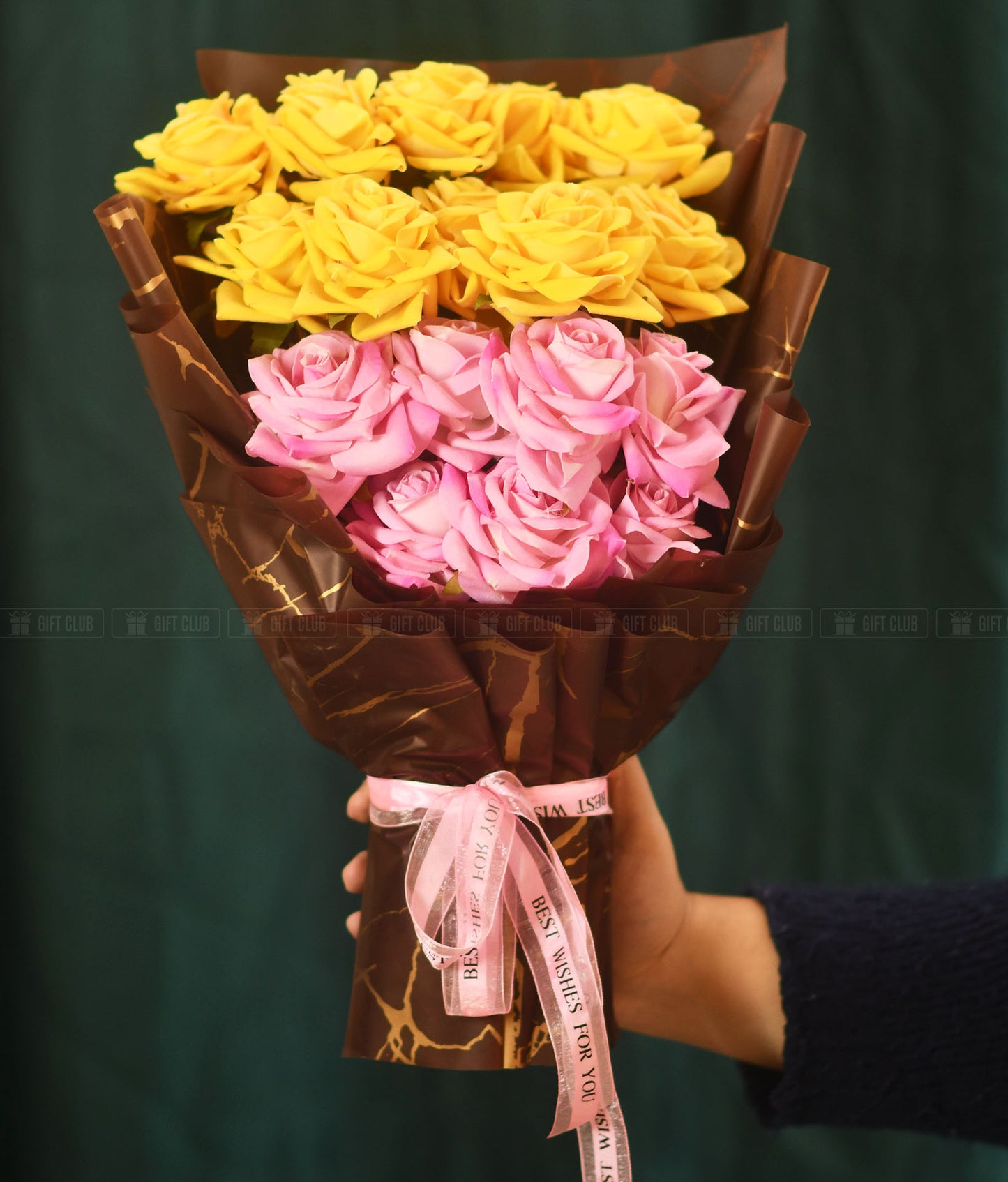 FB02 : "The Golden Bond: Friendship & Care Bouquet"