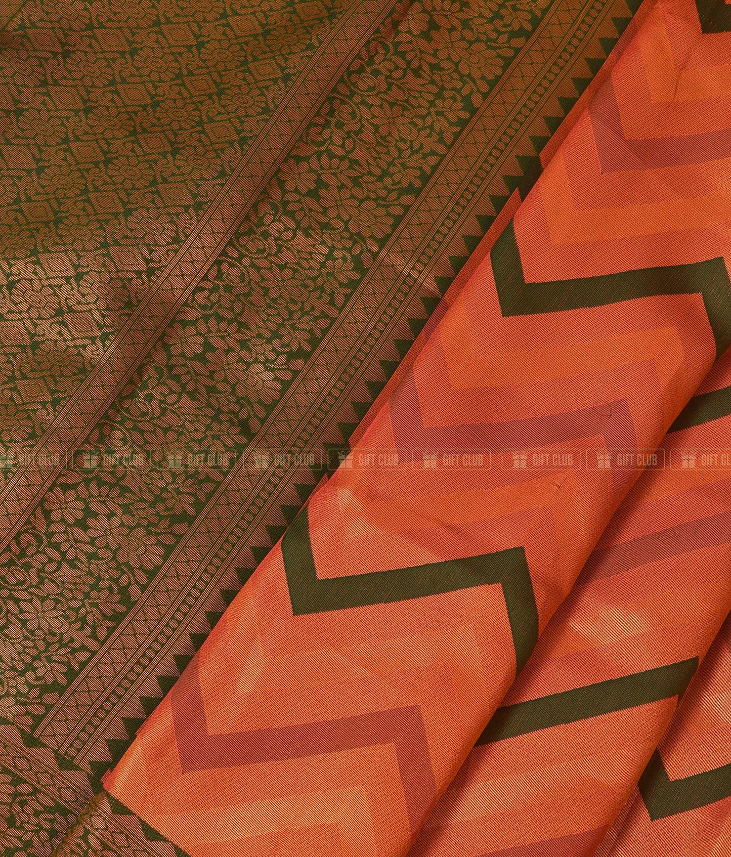 রঞ্জনা (KNJ 05) - Premium Zigzag Indian Silk Sharee
