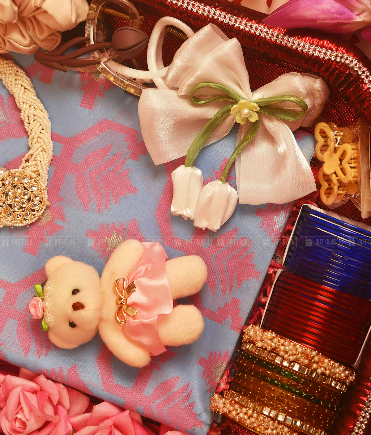 "গোলাপী স্বপ্ন (SD 03)" - Exclusive Saree Dala Gift Package
