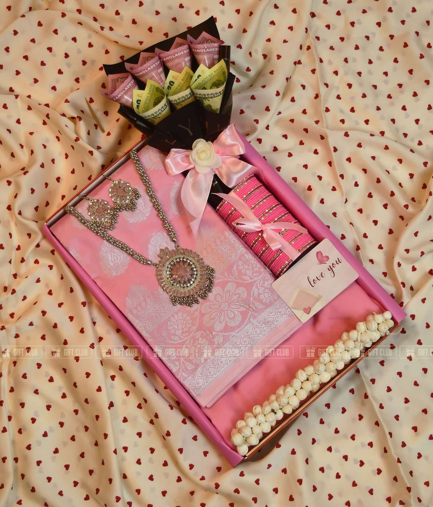Eidi 1: "Blush Pink" Eid Special Saree & Salami Hamper
